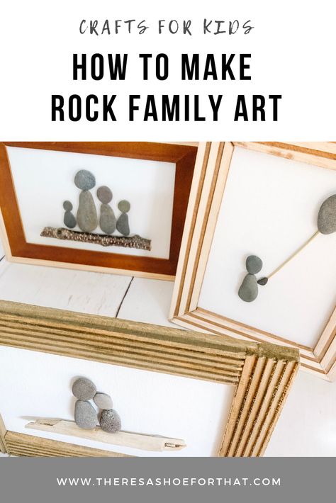 Rock Family Art Diy, Grandpa Diy Gifts From Kids, Rock Family Art, Camper Crafts, Holiday Gifts For Friends, Family Art Projects, Rock People, Rock Creations, Rock Pictures