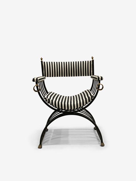 Mid Century Savonarola Chairs - MONC XIII Goth Interior, Bow Chair, Funky Aesthetic, White Armchair, Wrought Iron Chairs, Library Furniture, Iron Chair, Mid Century Chair, Conceptual Design