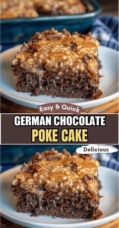 German Chocolate Poke Cake Recipe German Chocolate Poke Cake Easy, Sweetened Condensed Milk Desserts, German Chocolate Poke Cake, Mason Jar Cakes, Pecan Frosting, Poke Cake Recipe, Chocolate Pudding Cake, Chocolate Poke Cake, Coconut Pecan Frosting