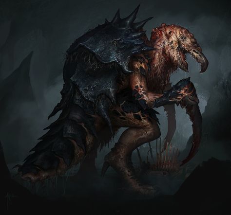 ArtStation - Hook Horror, Adam Rehmann Dnd Lore, Book Monster, Sick Drawings, Creepy Monster, Alien Character, Horror Monsters, Scary Monsters, Dnd Monsters, Cool Monsters