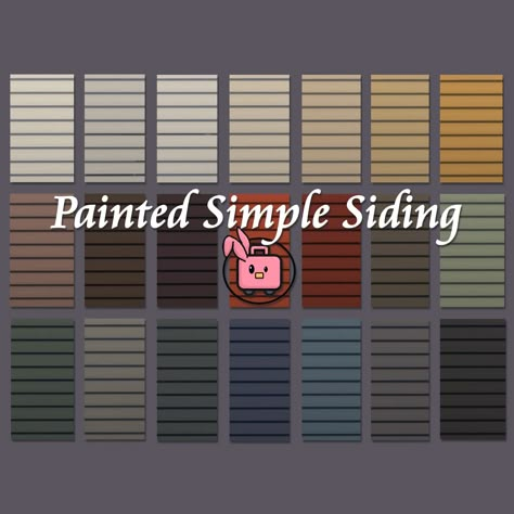 Painted Simple Siding - The Sims 4 Build / Buy - CurseForge Exterior Walls Sims 4 Cc, Sims 4 Siding Cc Exterior, Sims 4 Wood Paneling Cc, Sims 4 House Siding Cc, Sims 4 Siding, Sims 4 Paint Cc, Sims 4 Brick Wall Cc, Sims 4 Cc Siding, Sims 4 Cc Exterior Walls