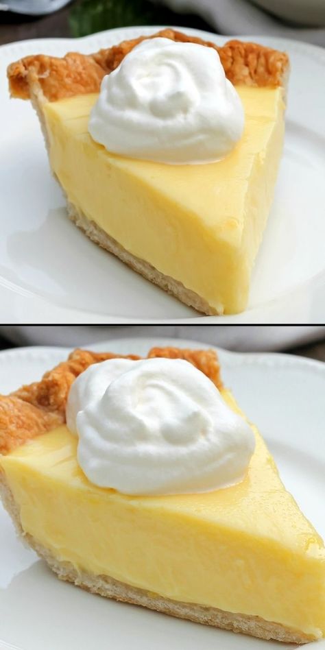 Lemon Pie Recipe Easy, Sour Cream Lemon Pie, Lemon Pie Receta, Lemon Sour Cream Pie, Lemon Pie Recipe, Lemon Dessert Recipes, Lemon Tart, Lemon Pie, Sweet Pie