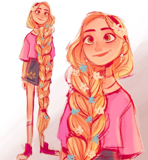 Rapunzel Modern, Rapunzel Fanart, Modern Rapunzel, Disney Character Art, Princess Movies, Disney Rapunzel, Walt Disney Animation Studios, Modern Disney, Disney Princess Pictures