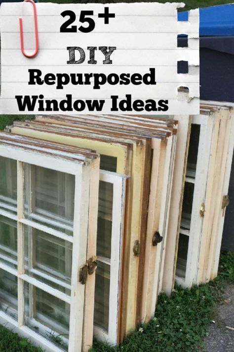 25 DIY repurposed window ideas MyRepurposedLife.com Jendela Vintage, Repurposed Window, Old Window Projects, Recycled Door, Old Window Frames, Repurposed Windows, Window Crafts, Window Shelves, Window Projects