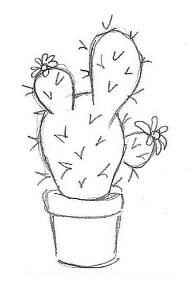 Cactus Doodle, Cactus Drawing, Tiktok Ideas, Sketching Ideas, Cactus Flower, Flower Drawing, Drawing Inspiration, Diy Painting, Drawing Ideas