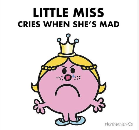 Little Miss Cries When She's Mad Sticker Little Miss Characters, Missing Quotes, Cute Text Quotes, Mr Men Little Miss, Miss Perfect, Vie Motivation, Doing Me Quotes, Relatable Post Funny, Text Quotes