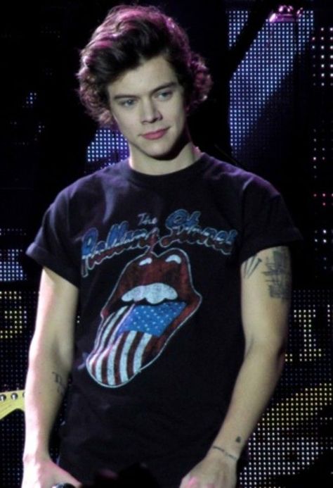 Frat Boy Harry Styles, One Direction Fotos, Harry Aesthetic, Rolling Stones Shirt, Harry Styles 2013, One Direction Shirts, Emmanuelle Alt, Harry Styles Concert, One Direction Concert