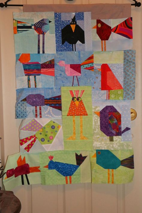 Bird Quilts, Bird Quilt Blocks, Patchwork Art, Sampler Quilts, Bird Quilt, Scrap Quilt Patterns, Animal Quilts, Patchwork Quilt Patterns, Patchwork Quilting