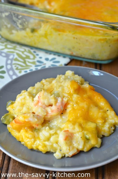 The Savvy Kitchen: Shrimp and Rice Casserole Bake Recipes Using Shrimp And Rice, Shrimp And Rice Casserole Recipes Easy, Cheesy Shrimp And Rice, Baked Shrimp And Rice Recipes, Shrimp And Rice Casserole Recipes, Stove Meals, Shrimp And Rice Casserole, Shrimp Casserole Recipes, Fish Casserole