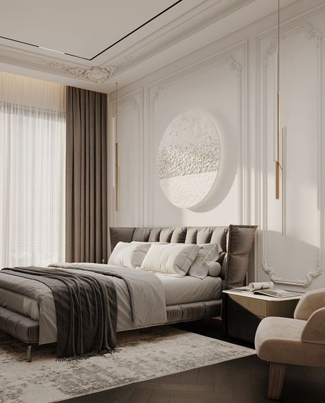 Neoclassical Interior Design, Contemporary Bedrooms, Neoclassical Interior, Bedroom Images, Luxury Bedroom Master, Classic Bedroom, Bedroom Bed Design, Bedroom Furniture Design, Architecture Interior Design