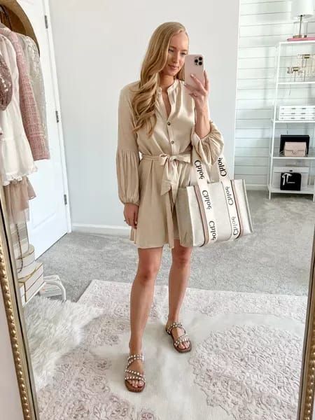 Casual Teacher Outfit, Spring Workwear, Work Attire Women, Money Dress, Summer Teacher Outfits, Nursing Friendly Dress, Neutral Dress, Casual Work Attire, Classic White Dress