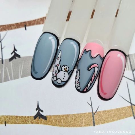 Winter Acrylic Long Nails 2023-2024 |17 Inspiring Ideas | Nails Trends Pop Art Christmas Nails, Christmas Pop Art Nails, Hoilday Nails, Nail Art Noel, Pop Art Nails, Xmas Nail Art, Unghie Nail Art, December Nails, Holiday Nail Designs