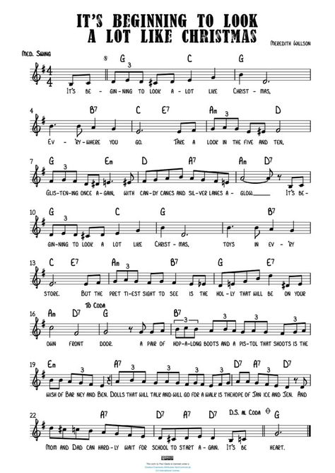 Sheet Music by Paul Gladis » It’s Beginning to Look A Lot Like Christmas Christmas Piano Sheet Music, Piano Songs Sheet Music, Piano Sheet Music Letters, Piano Notes Songs, Hymn Sheet Music, Trumpet Sheet Music, Trumpet Music, Clarinet Music, Music Letters