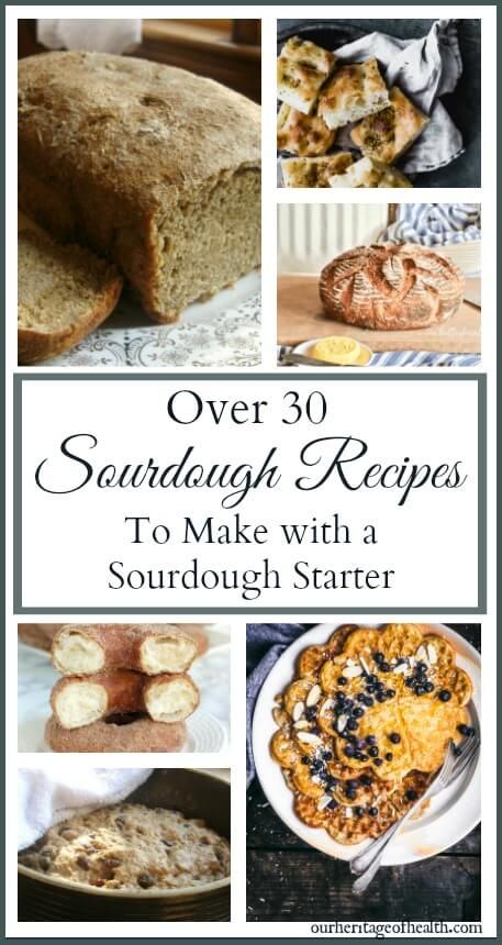 Over 30 Sourdough Recipes to Make with a Sourdough Starter #sourdough #sourdoughbread #sourdoughrecipes #sourdoughstarter #realfood #homesteading Dough Starter Recipe, Rye Sourdough Starter, Sourdough Starter Discard Recipes, Starter Discard Recipes, Using Sourdough Starter, Recipe Using Sourdough Starter, Yeast Starter, Sourdough Bread Starter, Friendship Bread