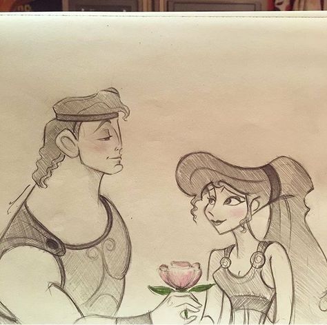 Meg Hercules, Drawings For Him, Disney Canvas Art, Disney Drawings Sketches, Easy Love Drawings, Animatronic Fnaf, Disney Sketches, Pinturas Disney, Princess Art