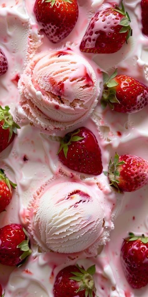 Strawberry Heaven, Ice Cream Background, Vegan Shortbread, Ice Cream Wallpaper, Gluten Free Shortbread, Strawberry Shortcake Ice Cream, Healthy Food Habits, Roasted Strawberries, Healthy Food Facts