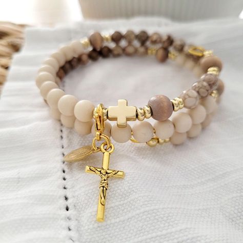 Shop now & check out our other handcrafted Rosary Bracelets in our Etsy shop!! Link below! https://saintlystyle.etsy.com/listing/1709650265 30% OFF until the 15th!! 😍 Our Rosary Bracelets make for the best gifts! #catholiclife #rosary #trendychristian #pray Diy Rosary Bracelet, Rosary Design, Diy Rosary, Farmhouse Paint Colors, Farmhouse Paint, Rosary Bracelet, Handmade Jewelry Tutorials, Business Idea, Jewelry Tutorials