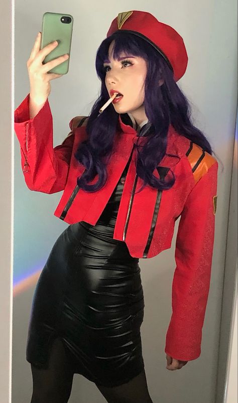 Misato Katsuragi Cosplay Neon Genesis Evangelion Neon Genesis Cosplay, Asuka Cosplay, Evangelion Cosplay, Neon Evangelion, Epic Cosplay, Witch Fashion, Halloween Costume Outfits, Cute Halloween Costumes, Genesis Evangelion