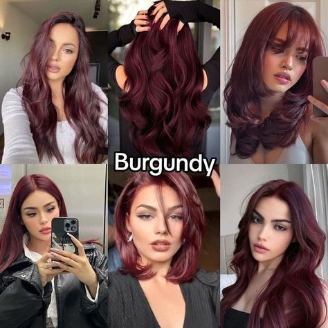 Hair Dye Indian Skin, Natural Hair Colors To Dye Your Hair, Wavy Hair Color Ideas, Red Hair Color With Highlights, Spring Red Hair, Spring Red Hair Color, Pelo Color Vino, Longer Layers, Best Haircuts For Women