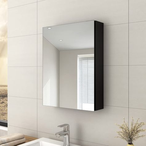 Vanity Mirror Cabinet, Bathroom Wall Storage Cabinets, Toilet Mirror, Makeup Bathroom, Hidden Wall, Shelf Mirror, Large Bathroom Mirrors, Bathroom Mirror With Shelf, Bathroom Wall Storage