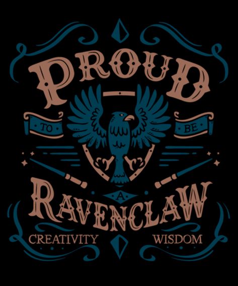 Proud to be a Ravenclaw from Qwertee | Day of the Shirt Ravenclaw Poster, Ravenclaw Shirt, Raven Claw, Ravenclaw Pride, Harry Potter Merch, Harry Potter Ravenclaw, Decor Posters, Pride Day, Tshirt Ideas