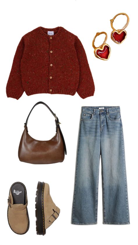 #outfit #style #fashion #outfitinspo #fit #piece #inspo #clothes #fall #college #university Fall Outfits For University, Fall Thrifting Aesthetic, Saturday Fall Outfit, Fall Outfits Thanksgiving, Rustic Casual Outfits, Outfit Ideas For University, Fall Outfit Collage, Italy Study Abroad Outfits, Aesthetic Thanksgiving Outfits