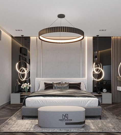 M O O N on Behance Desain Pantry, Bedroom Interior Design Luxury, Modern Luxury Bedroom, Modern Bedroom Interior, Luxury Bedroom Master, Bedroom Bed Design, Luxury Rooms, Modern Bedroom Design, Bedroom Furniture Design