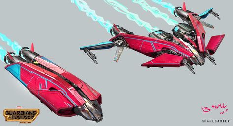 ArtStation - Concept ship for Guardians of the Galaxy Vol. 3, Shane Baxley Concept Ships, Cool Tech, Multi Tool, Sci Fi Art, Guardians Of The Galaxy, The Galaxy, Concept Art, Art Design, Ships