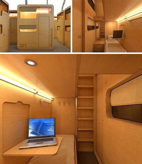 Sleep Box: Modular Office Pod + Business-Travel Bedroom Sleep Box, Travel Bedroom, Hostels Design, Sleeping Pods, Furniture Box, Capsule Hotel, Modular Office, Wood Office, Office Pods