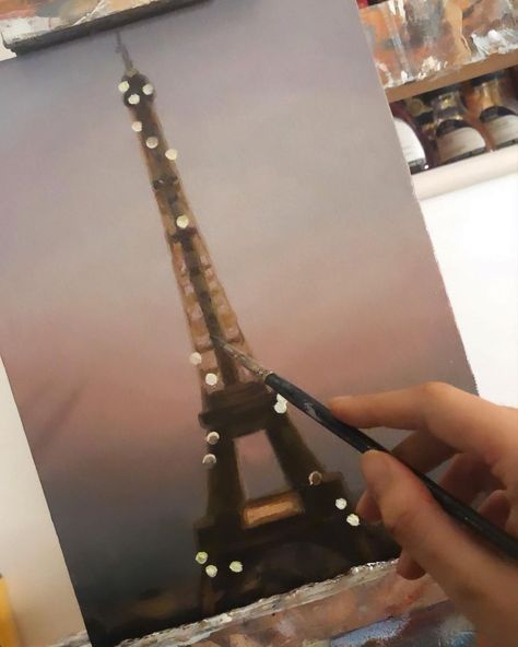 Safeyah Aljabouri on Instagram: “Currently painting a blurry Eiffel Tower because y not” Blurry Lights Painting, Blurry Drawings, Blurry Painting, Efile Tower, Eiffel Tower Drawing, Tower Painting, Blurry Lights, Eiffel Tower Painting, Blurred Lights