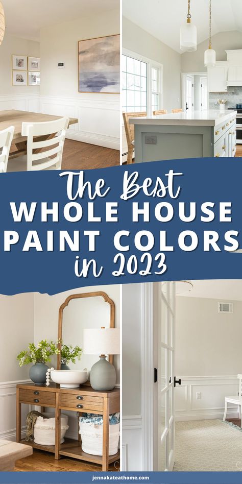 Whole House Paint Colors, House Paint Colors, Home Wall Colour, Family Room Paint, Interior Wall Colors, Room Wall Colors, House Paint Interior, Dining Room Paint, Popular Paint Colors