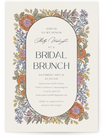 Bridal shower invitations templates