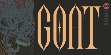 Goat Font | Webfont & Desktop | MyFonts Magical Fonts, Sharp Typography, Gothic Graphic Design, Sharp Font, Dark Branding, Gothic Type, Gothic Font, Gothic Fonts, Graphic Design Fonts