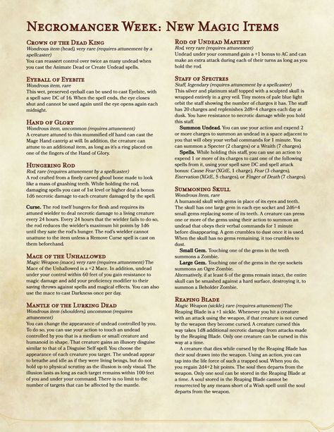 Dnd Undead Magic Items, Dnd Magic Items Necromancer, Dnd Necromancer Items, Dnd Necromancy Items, Necromancer Items, Necromancer Magic, Necromancy Spells, 5e Items, Homebrew Items