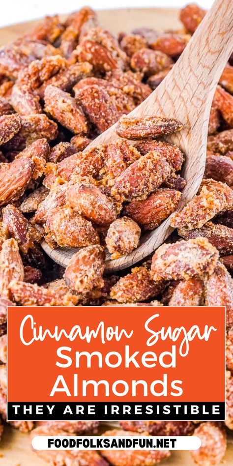 Smoked Almonds, Smoked Burgers, Candied Almonds, Nut Snacks, Cinnamon Almonds, Christmas Recipe, Nut Recipes, Candied Pecans, Smoker Recipes