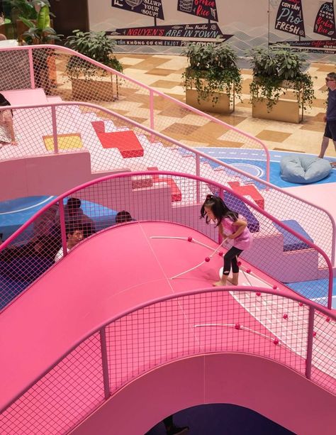 Twin Waves - Picture gallery 5 Playgrounds Architecture, Activation Ideas, Ecology Design, Mall Decor, Kids Cafe, Playground Design, Trampoline Park, Urban Furniture, Kids Zone