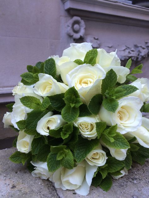 Rose and mint bouquet. Mint Bouquet, Mint, Plants, Design