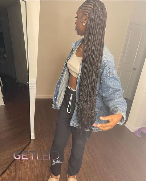 Braids In The Front Box Braids In Back, Box Braids In Back, Fresh Braids, Girls Braided Hairstyles Kids, Birthday Hairstyles, Plaits Hairstyles, Box Braids Hairstyles For Black Women, Quick Weave Hairstyles, Braids Hairstyles Pictures