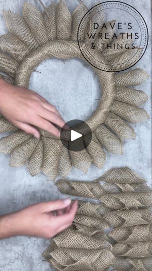 Kathie Smith Brusch Julies Wreath Boutique Tutorials Burlap, How To Make A Burlap Wreath, Burlap Wreath Ideas, Diy Burlap Wreath Tutorial, Five By Five, Letter Wreath, Burlap Wreath Tutorial, Burlap Flower Wreaths, Book Page Wreath