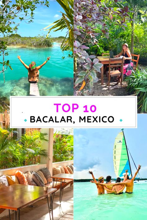 Bacalar Quintana Roo, Places In Mexico, Bacalar Lagoon, Mexico Restaurants, Mexico Itinerary, Explore Mexico, Mexico Travel Guides, Yucatan Mexico, Central America Travel