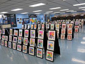 Cassie Stephens: Winter Art Show! Our Artome Art Show Classroom Art Display, Art Display Panels, Art Gala, School Exhibition, Projects School, معرض فني, Wide Art, Cassie Stephens, Elementary School Art