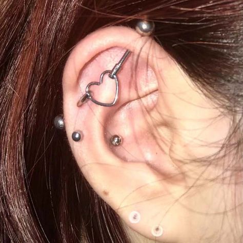 Industrial Piercing Jewelry Stainless Steel | Helix Piercing Stainless Steel - 1pc - Aliexpress Cute Industrial Piercing, Piercing Bump, N Tattoo, Piercing Industrial, Industrial Piercing Jewelry, Flat Piercing, Helix Piercing Jewelry, Helix Earring, Industrial Barbell