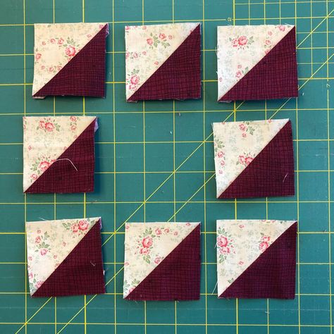 8 At A Time Hst, How To Make 8 Hst At A Time, Half Square Triangle Borders, Half Square Triangles 4 At A Time, 8 At A Time Half Square Triangles, Hst Chart, Hst Quilt Patterns Layout, Half Square Triangle Chart, Hst Quilt Blocks