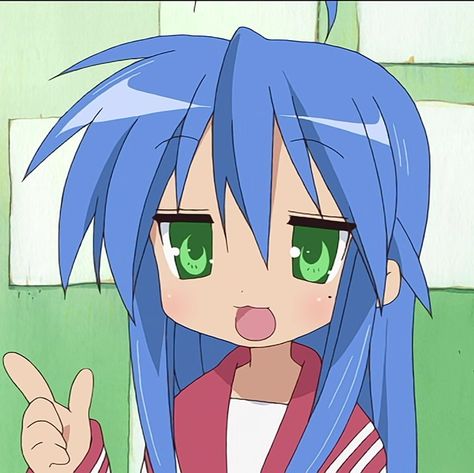 Konata Izumi, Lucky Star, An Anime, Anime Character, Green, Anime, Blue