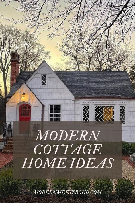 Immerse yourself in the serene ambiance of modern cottagecore with these 14 modern cottage home ideas. Embrace the earthy allure of the past, seamlessly integrated into the 2020s with modern cottage decor. Check out 14 great ideas for modern cottage home decor here! Cottage Home Ideas, Cottagecore Exterior, Cottagecore House Decor, Modern Cottage Core, Cottage Core Interior, Modern Cottage Decor, Cottage Core Bedroom, Cottage Bedroom Decor, Cottage Core Home Decor