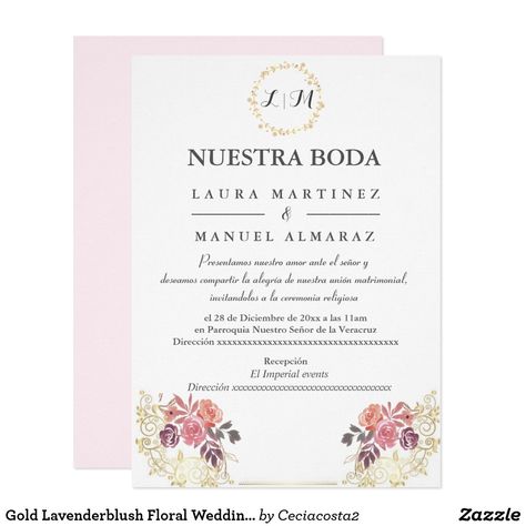 Wedding Spanish, Spanish Invitations, Spanish Wedding Invitations, Modern Invitations, Spanish Wedding, Beach Wedding Invitations, Gold Invitations, Simple Wedding Invitations, Modern Invitation