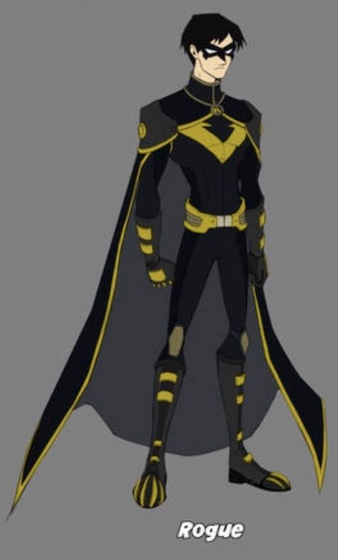 Superhero Cape Design, Robin Redesign Suit, Robin Oc Suit, Speedster Suit Designs Oc, Batman Oc Suit, Black Superhero Suit, Male Superhero Suit Design, Superhero Armor, Robin Suit