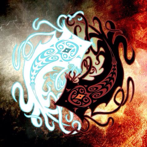 The Legend of Korra: ying and yang Raava And Vaatu, Harmonic Convergence, Van Decor, Avatar Wan, Avatar Tattoo, Avatar Legend Of Aang, Avatar Series, Korra Avatar, The Legend Of Korra