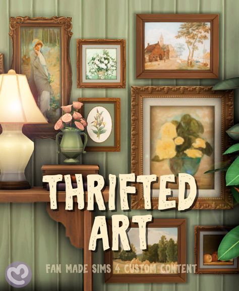 Thrifted Art, Lotes The Sims 4, Los Sims 4 Mods, Sims 4 Decades Challenge, Kitchen Bloxburg, San Myshuno, Houses Bloxburg, Sims Packs, Sims 4 Clutter