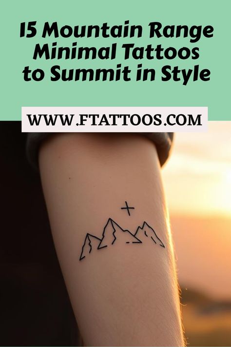 Adventure awaits with these 15 stunning mountain range minimal tattoos that embody your love for nature; discover which design will tell your story! Sister Tattoos Mountains, Simple Mountain Tattoos For Women, Watercolor Mountains Tattoo, Simple Mountain Tattoo, Minimal Mountain, Mountain Range Tattoo, Geometric Mountain Tattoo, Mountain Tattoo Simple, Mountain Tattoo Design